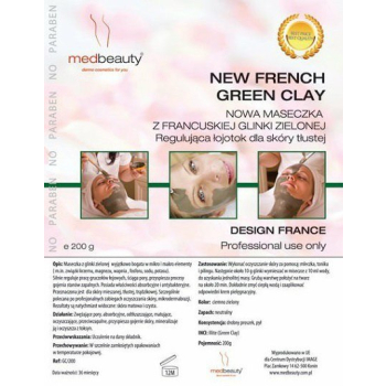 .MEDBEAUTY New French Green Clay- nowa glinka zielona francuska 200g .